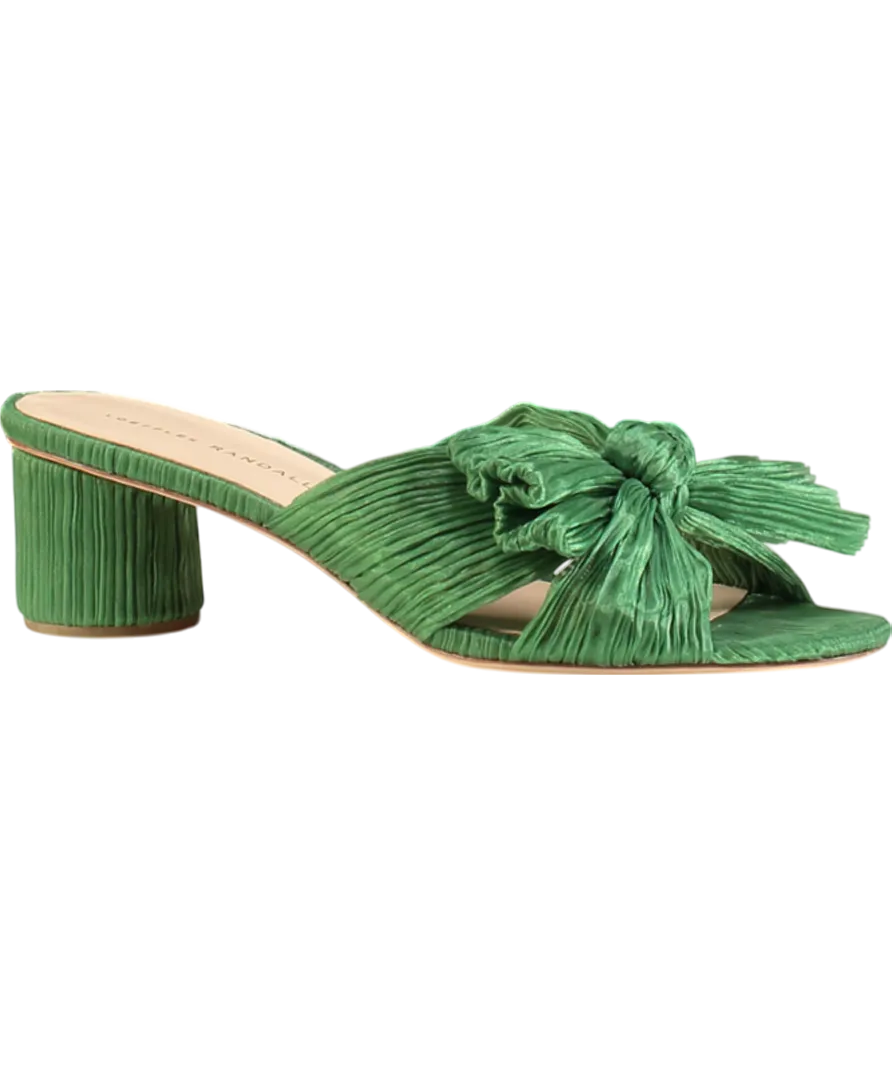 Loeffler Randall Green Emilia Pleated Knot Mule UK 9 EU 42 👠
