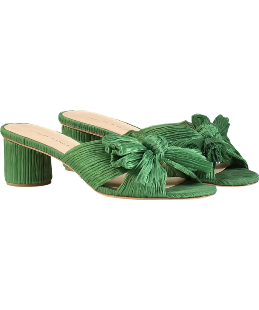 Loeffler Randall Green Emilia Pleated Knot Mule UK 9 EU 42 👠