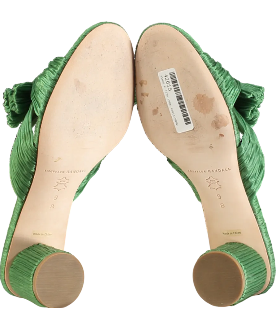 Loeffler Randall Green Emilia Pleated Knot Mule UK 9 EU 42 👠