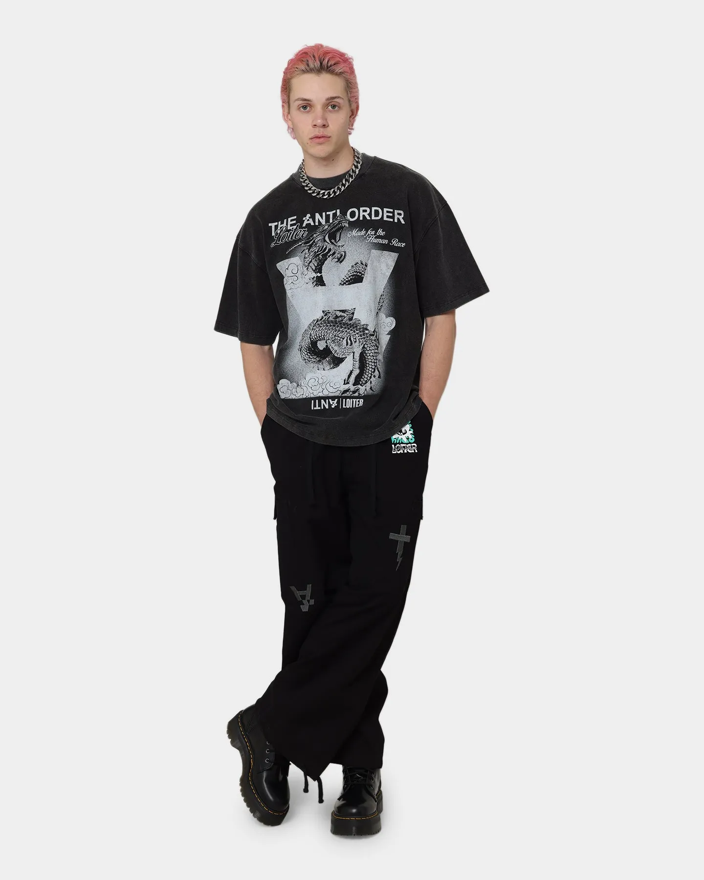 Loiter X The Anti Order Parachute Pants Black