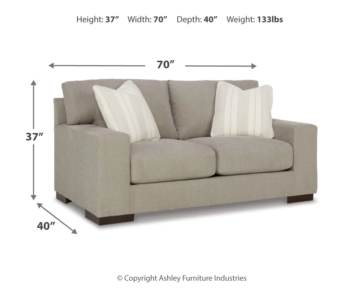 Maggie Sofa and Loveseat in Flax