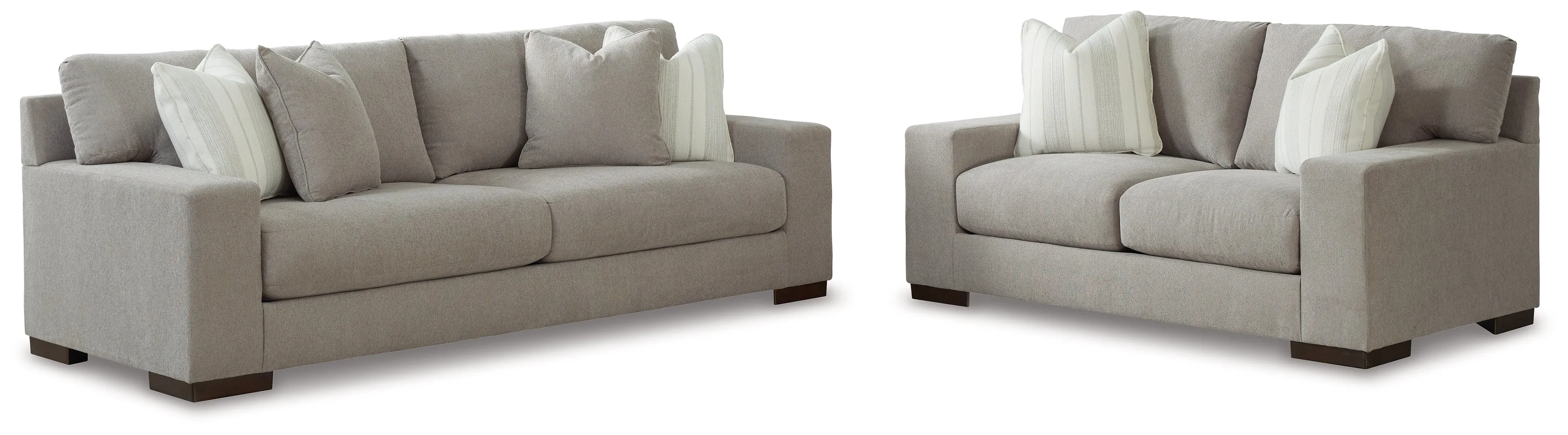 Maggie Sofa and Loveseat in Flax