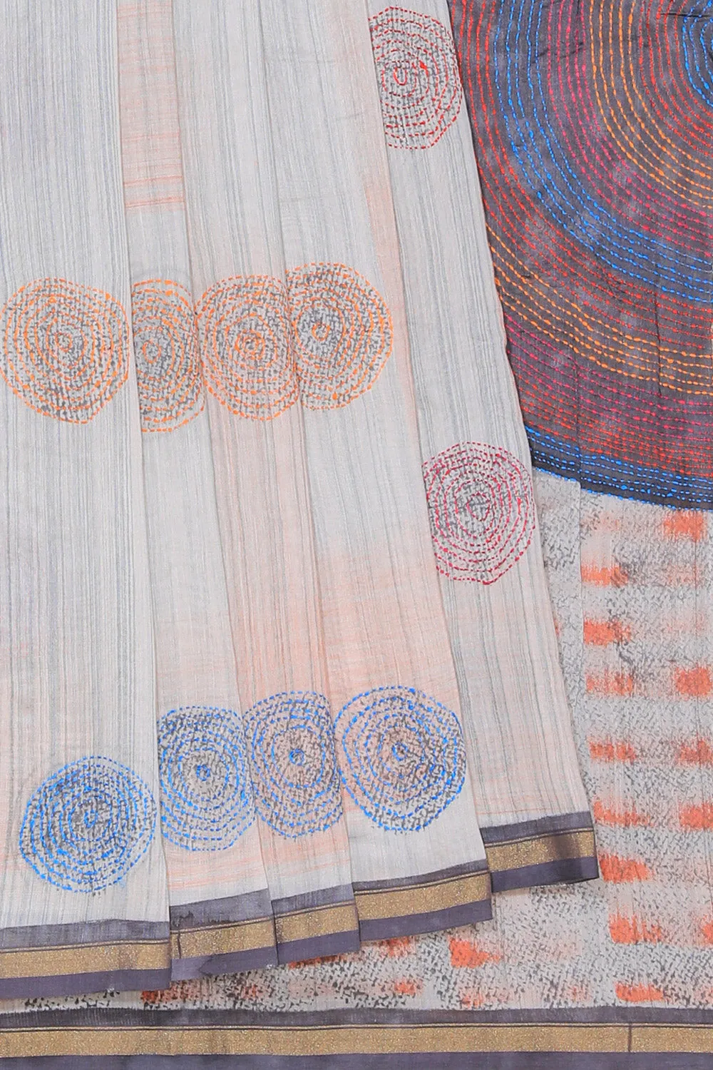 Maheshwari Kantha Stitch Saree