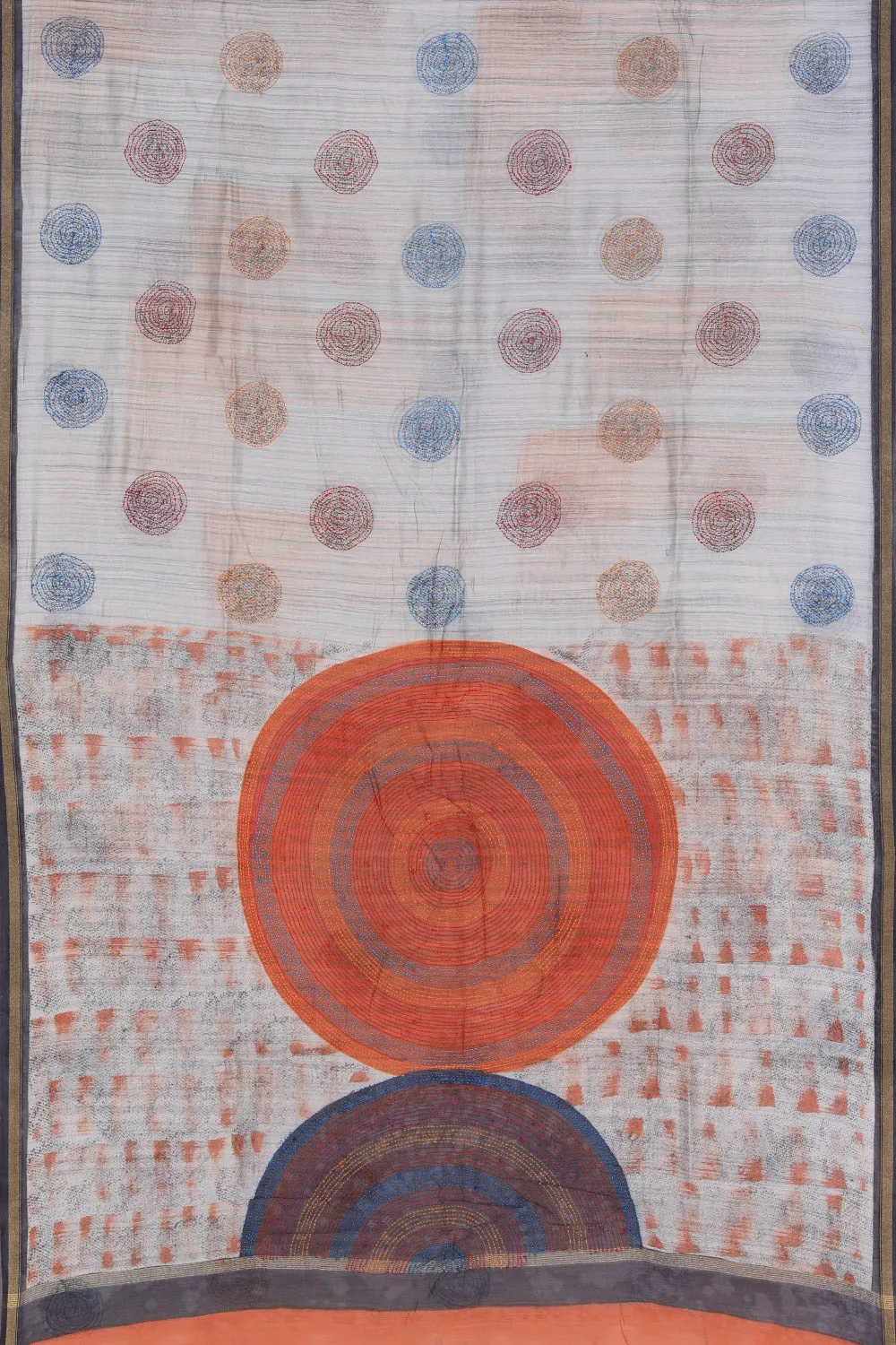 Maheshwari Kantha Stitch Saree
