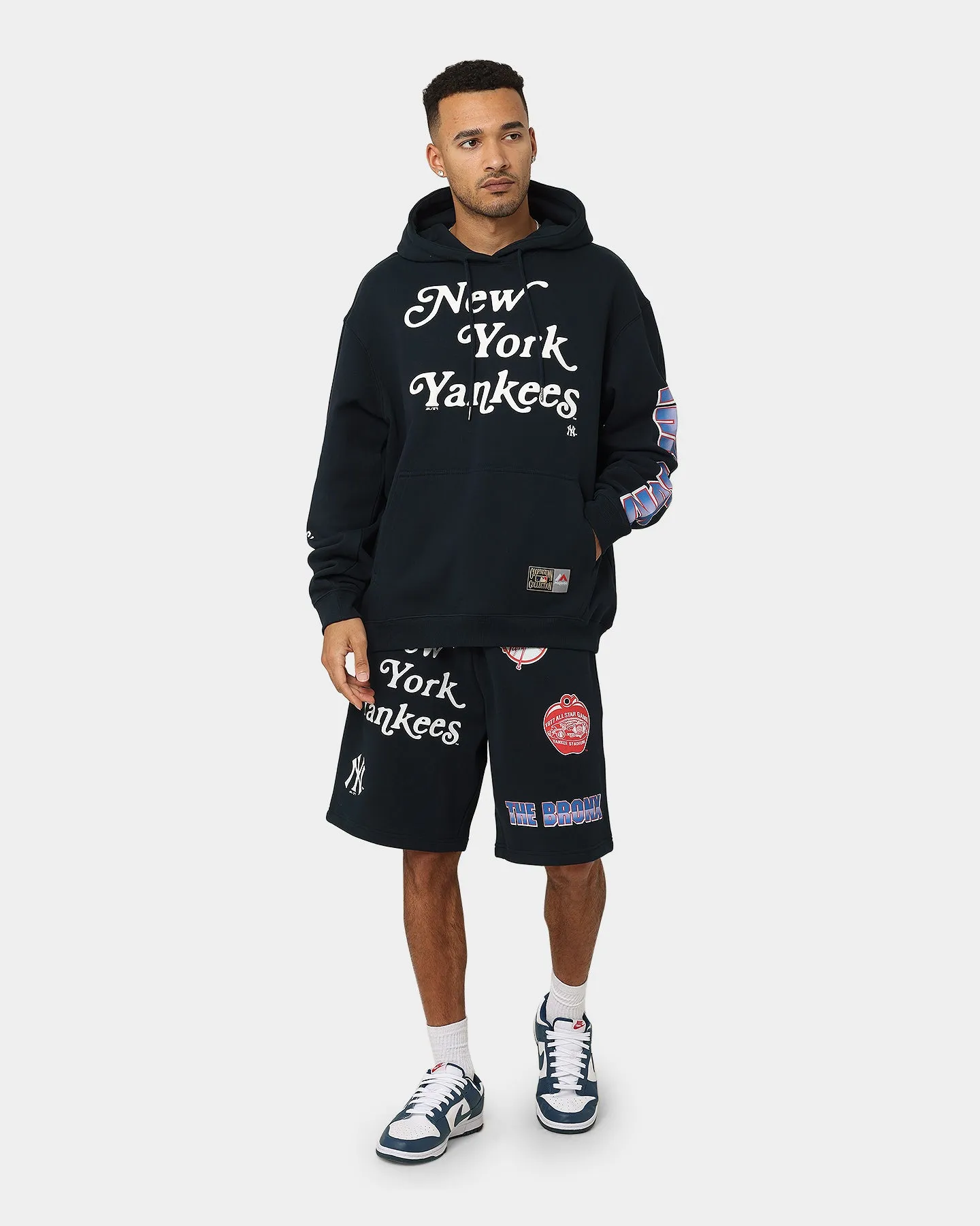 Majestic Athletic New York Yankees Puff Print Patch Hoodie True Navy