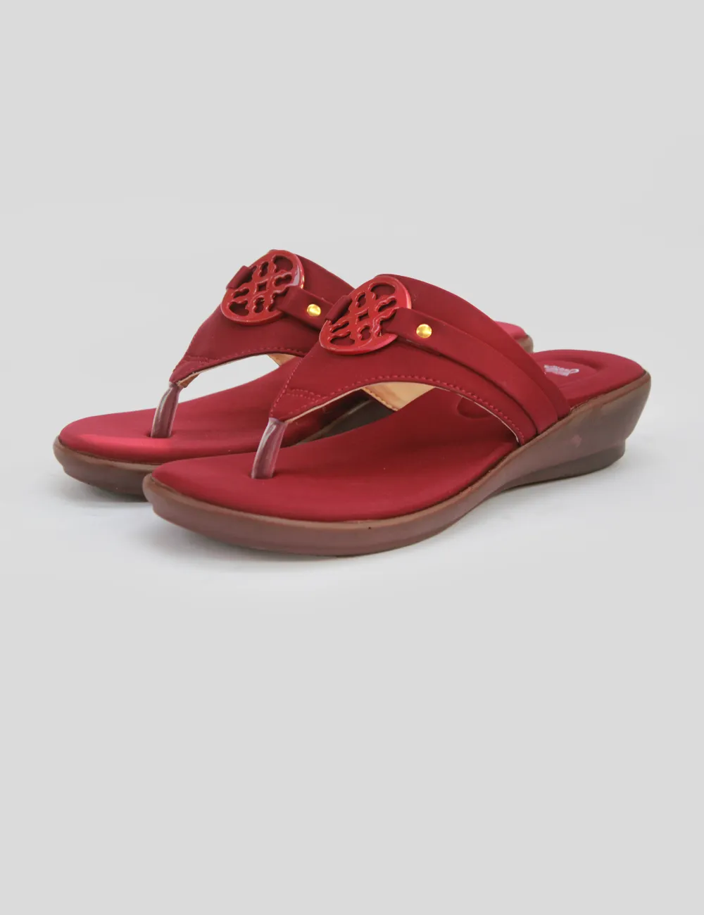 Maroon Wedges Collection Slippers