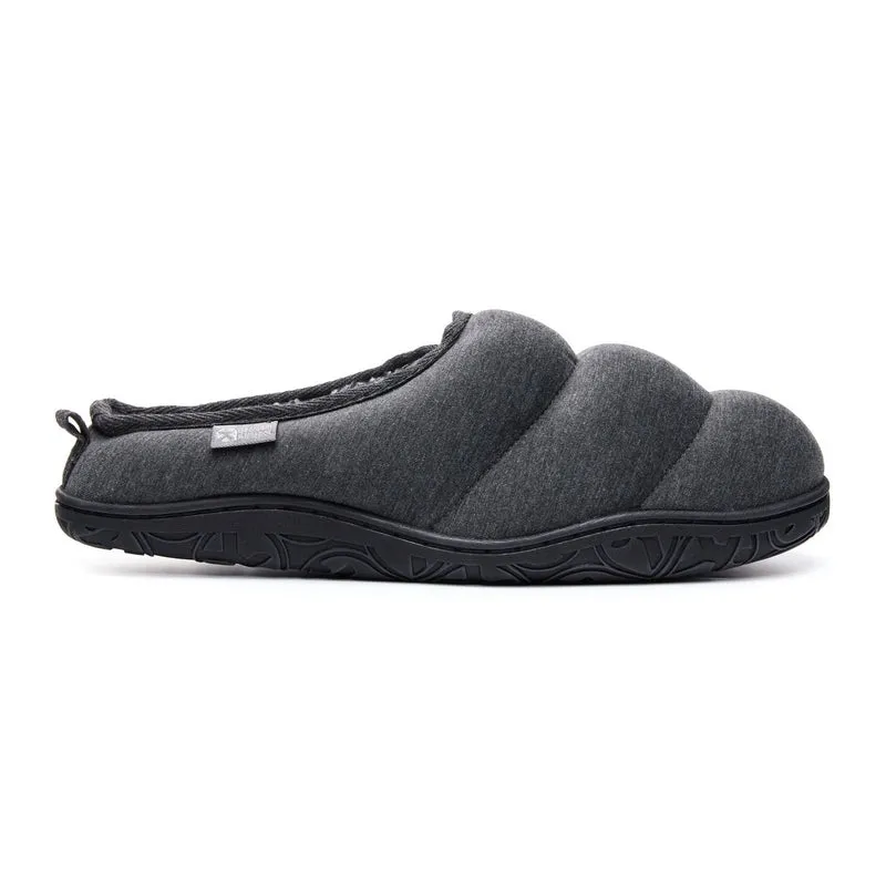 Matt - Jersey Puffa Mule Slipper - Charcoal Marl