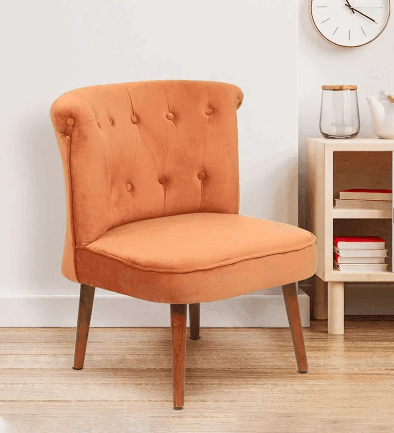Milano Slipper Chair Cushioned for Living Room | Lounge Wing Armchair