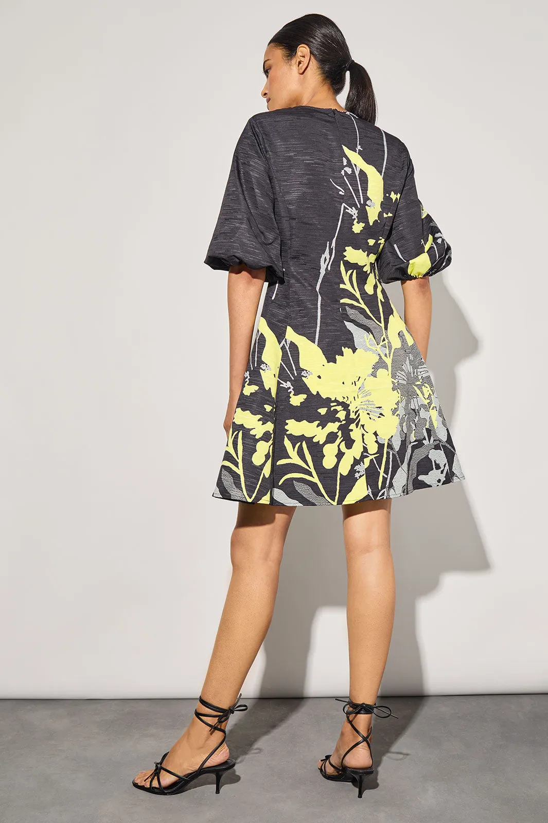 Modern Fit Shantung Fit-N-Flare Dress