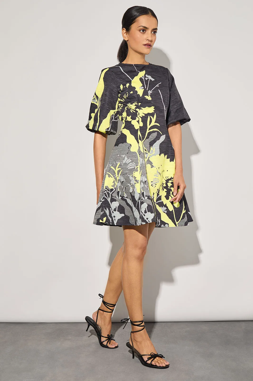 Modern Fit Shantung Fit-N-Flare Dress