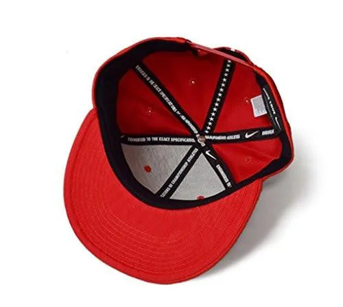 Nike True Air 92 Cap Snapback Sports Baseball Hat Classic University Team Red White 3D Patched Logos