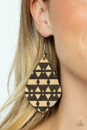 Paparazzi Earring ~ Zimbabwe Zoo - Brown