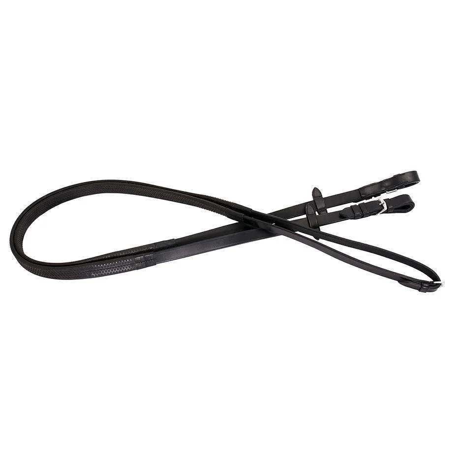 Platinum Wide Rubber Grip Reins
