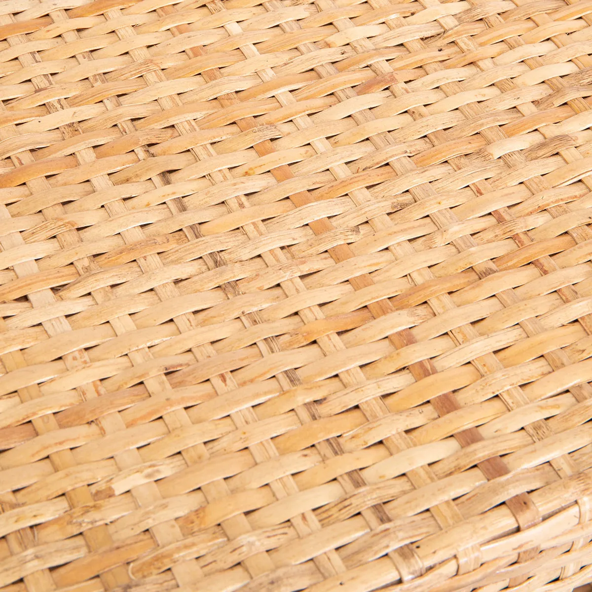 Rattan Side Table One Drawer Light Brown