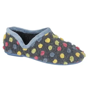 Sleepers LS311LC Ladies Blue/Multi Full Slippers