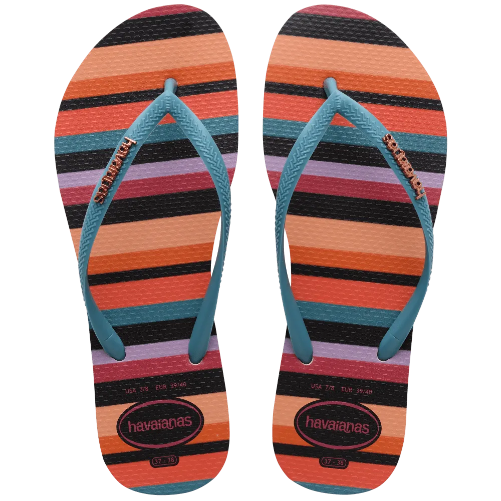 Slim Patchwork Flip Flops