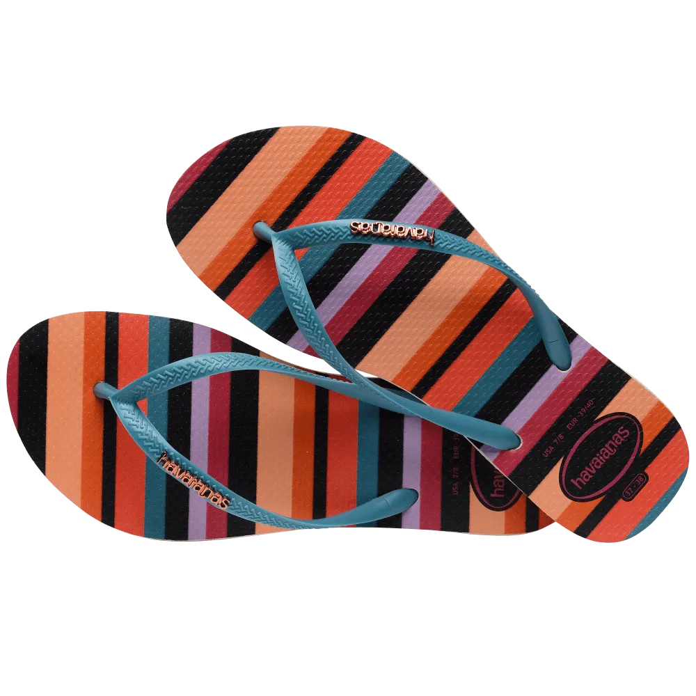 Slim Patchwork Flip Flops