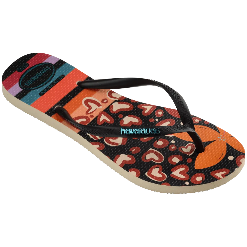 Slim Patchwork Flip Flops