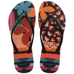 Slim Patchwork Flip Flops