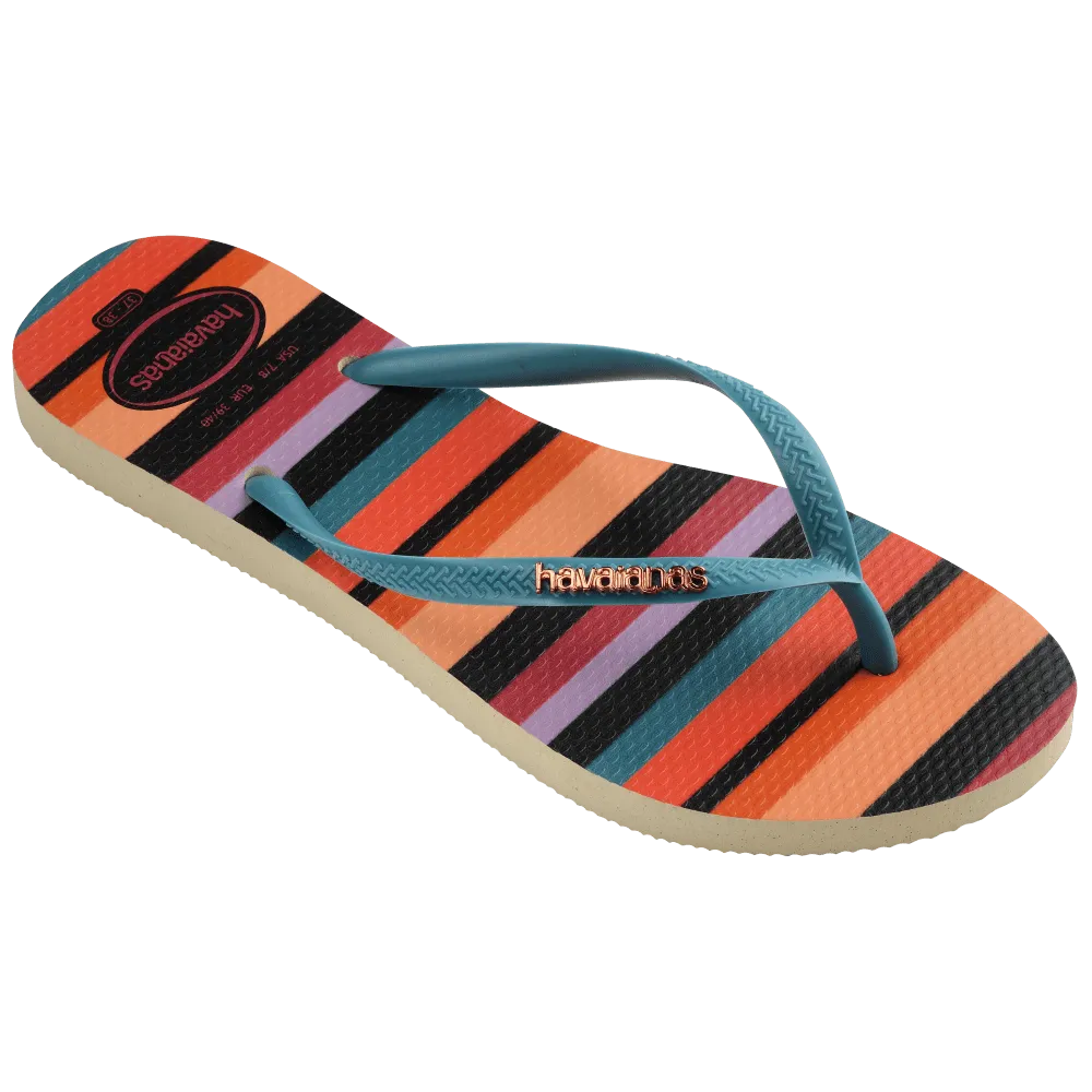 Slim Patchwork Flip Flops