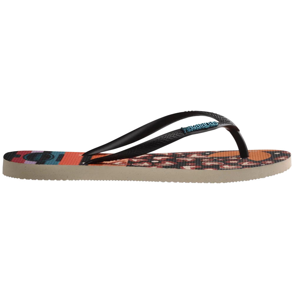 Slim Patchwork Flip Flops
