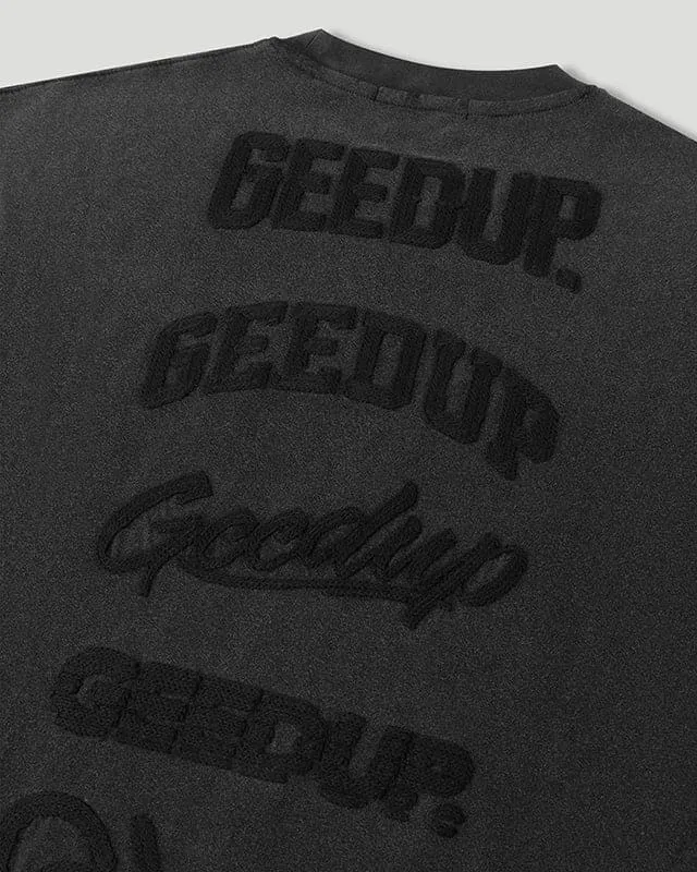 Stacked Logos T-Shirt Vintage Washed Black
