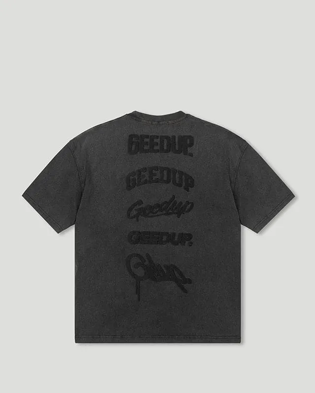 Stacked Logos T-Shirt Vintage Washed Black