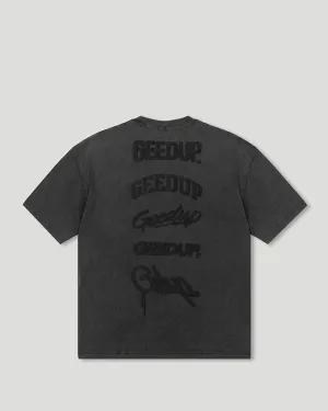 Stacked Logos T-Shirt Vintage Washed Black