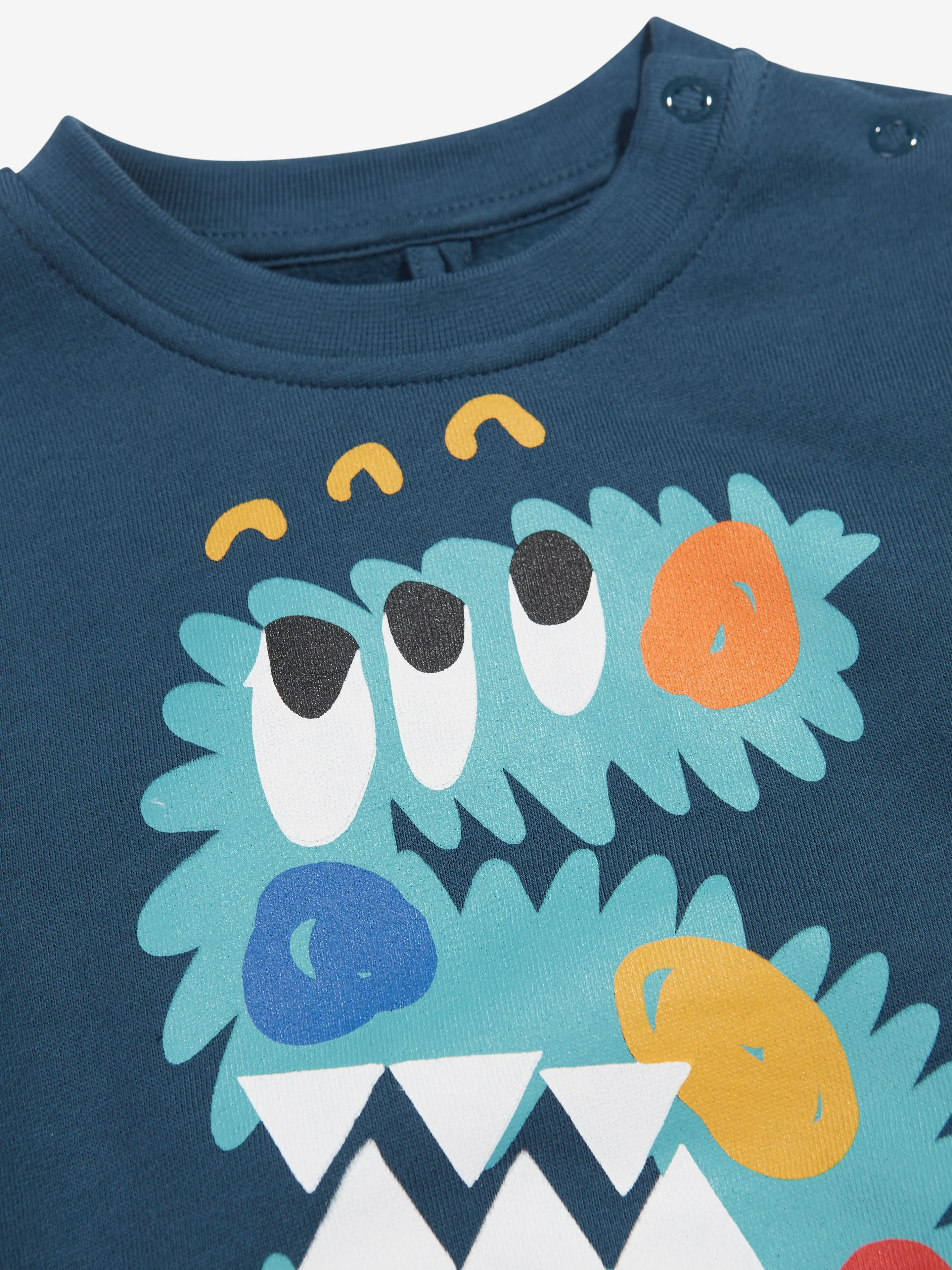 Stella McCartney Baby Boys Monster Logo Sweatshirt in Navy