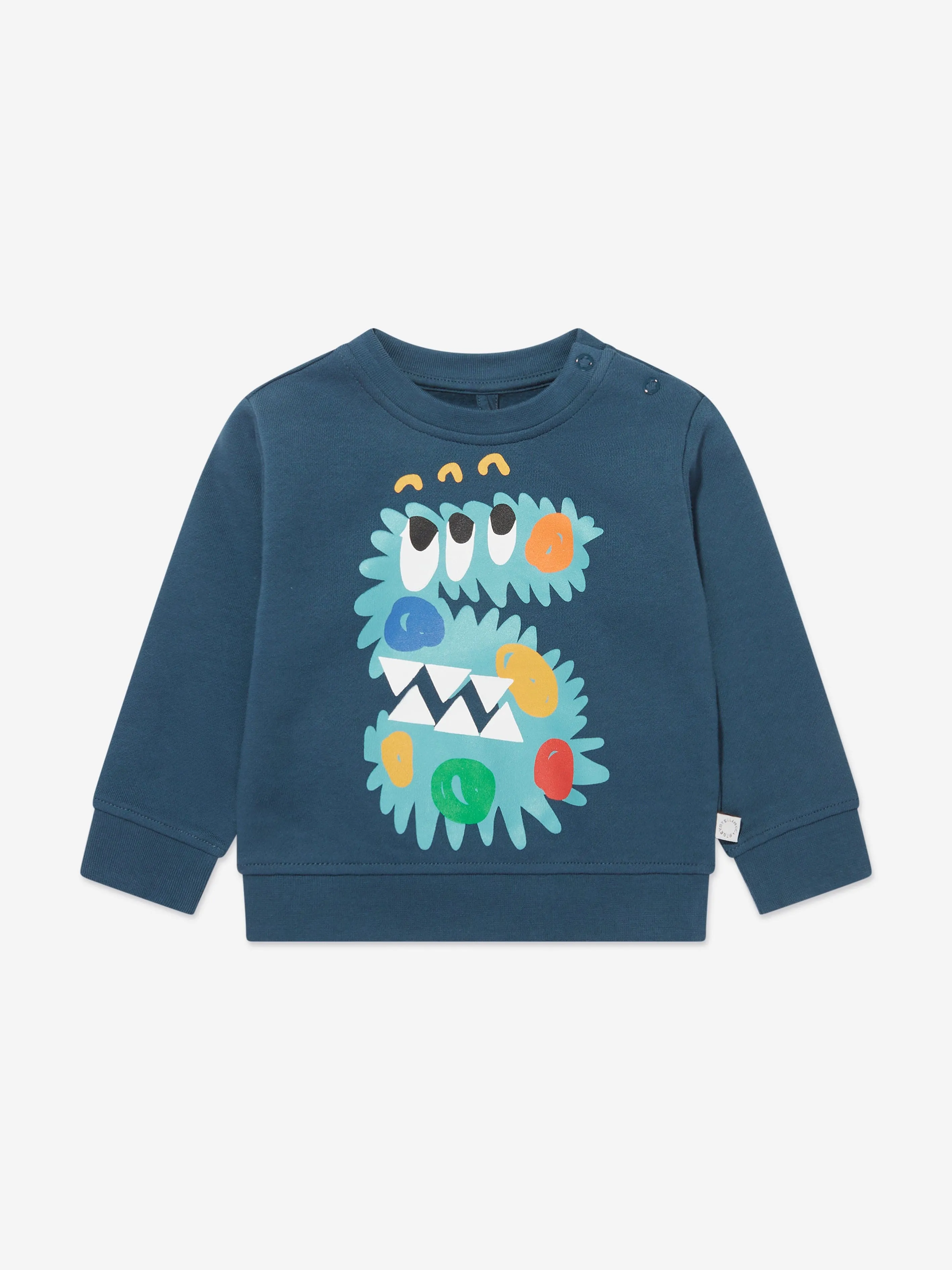 Stella McCartney Baby Boys Monster Logo Sweatshirt in Navy