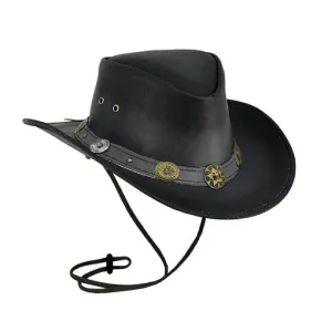 Strings Cowboy Leather Hat