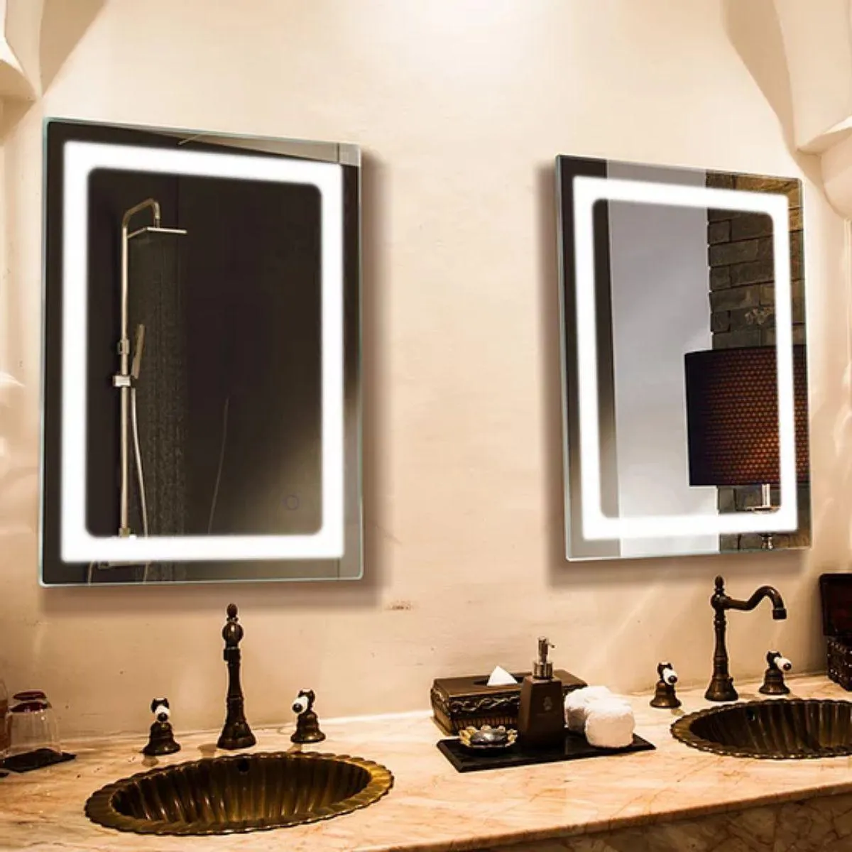 Swan 24 in. x 34 in. LED Wall Mirror with Touch On/Off Dimmer Function