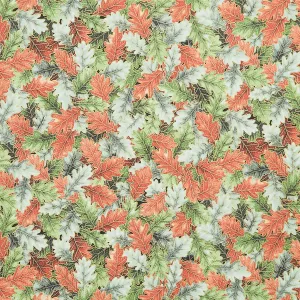 Sweet Pumpkin Spice - Leaves Sage Metallic Yardage