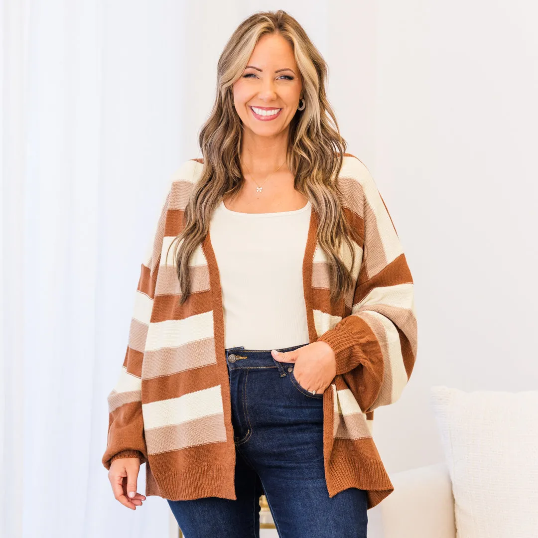 Take Some Time For Yourself Cardigan, Brown