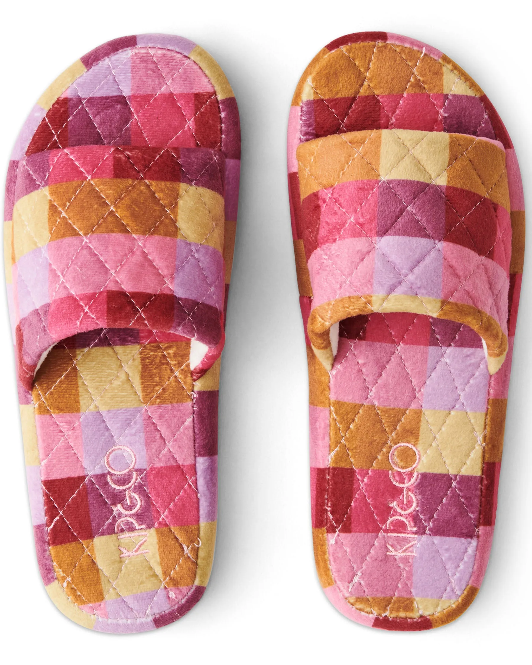 Tutti Frutti Quilted Velvet Slippers