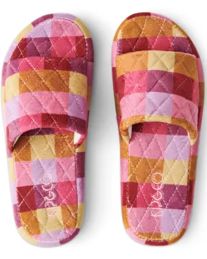 Tutti Frutti Quilted Velvet Slippers