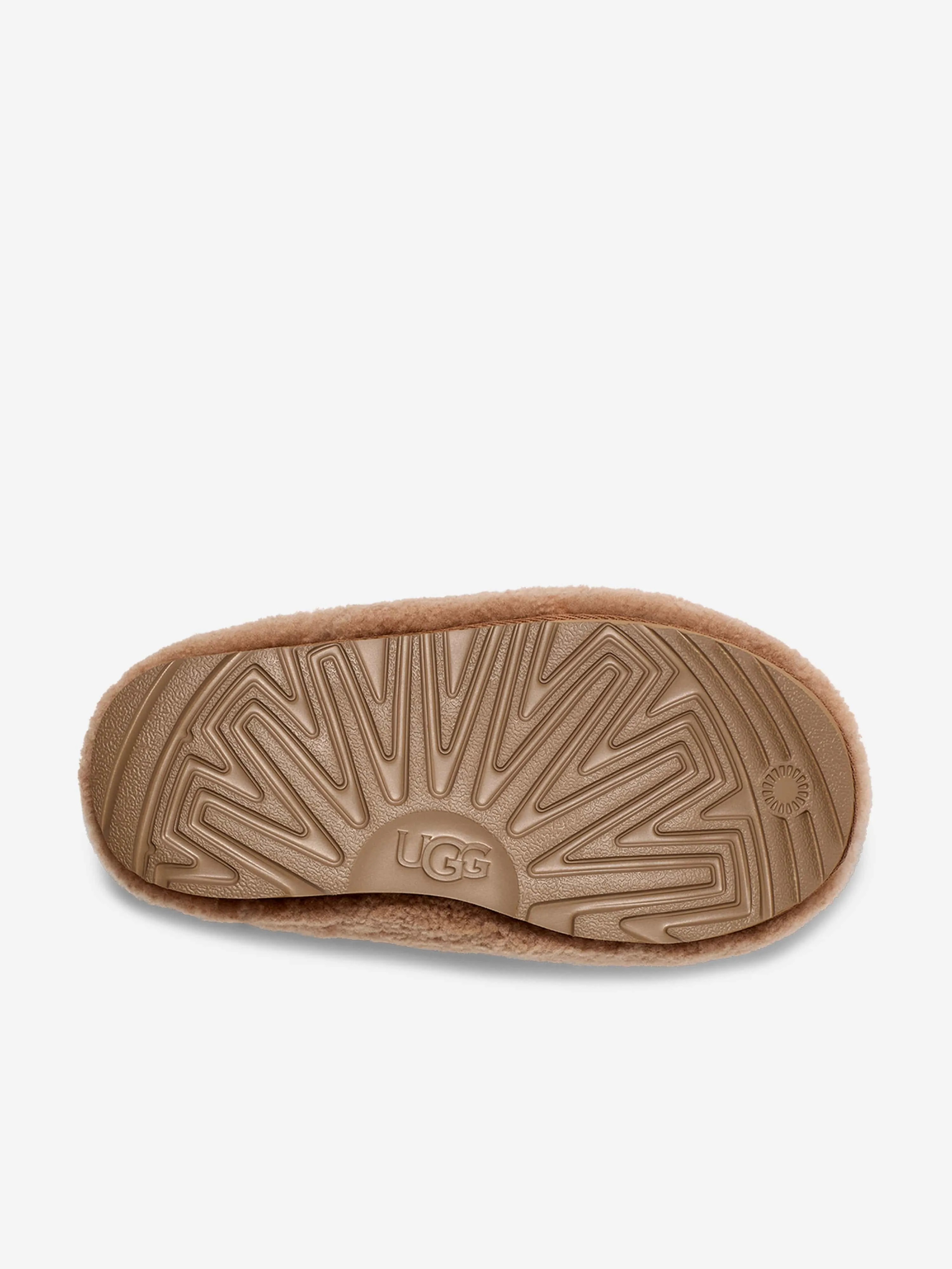 UGG Girls Tasman Maxi Curly Slippers in Brown