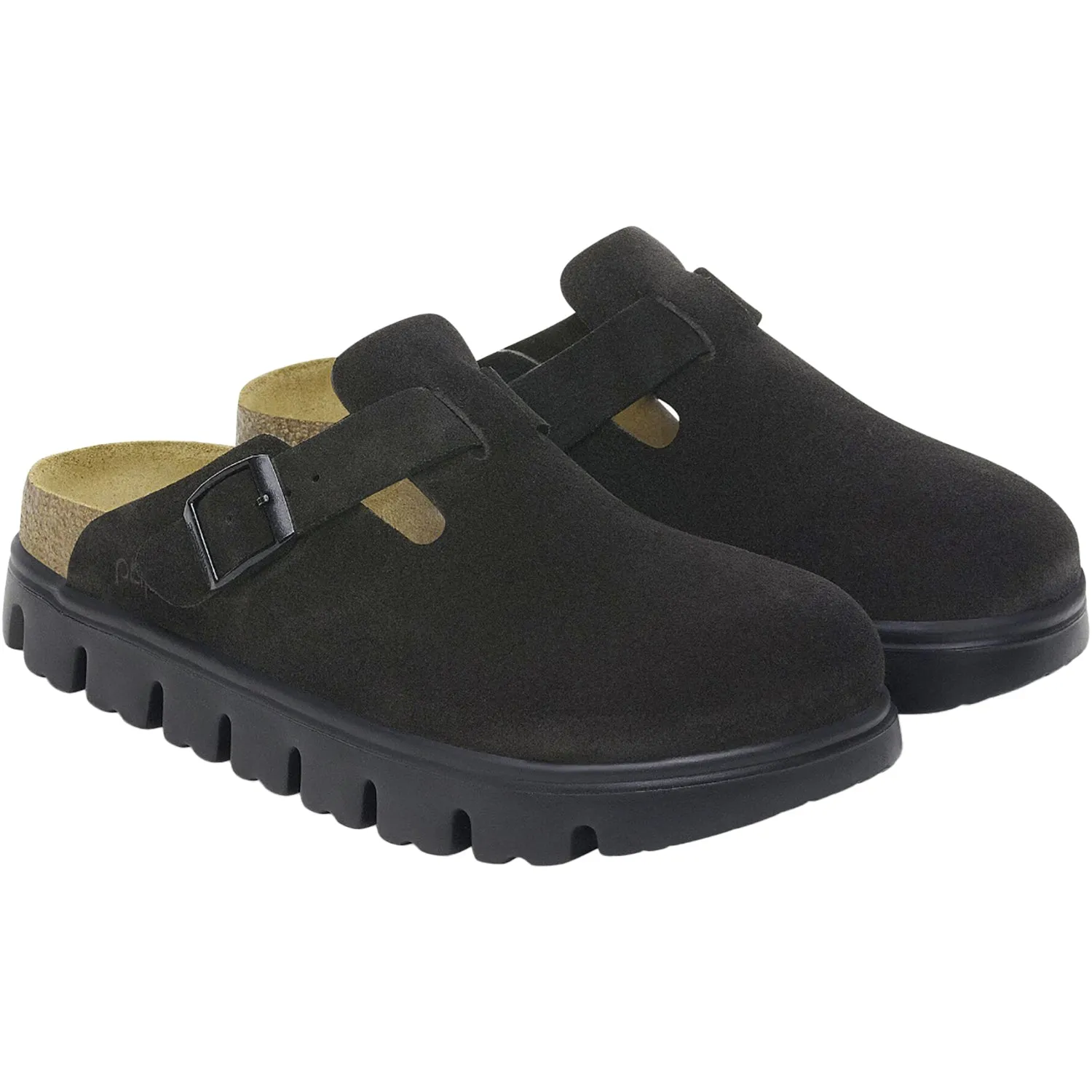 Women's Birkenstock Boston Chunky Black Suede
