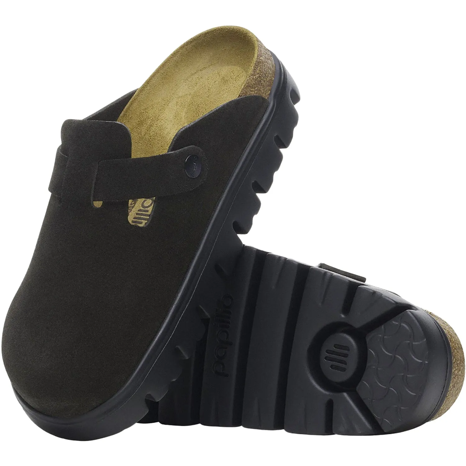 Women's Birkenstock Boston Chunky Black Suede