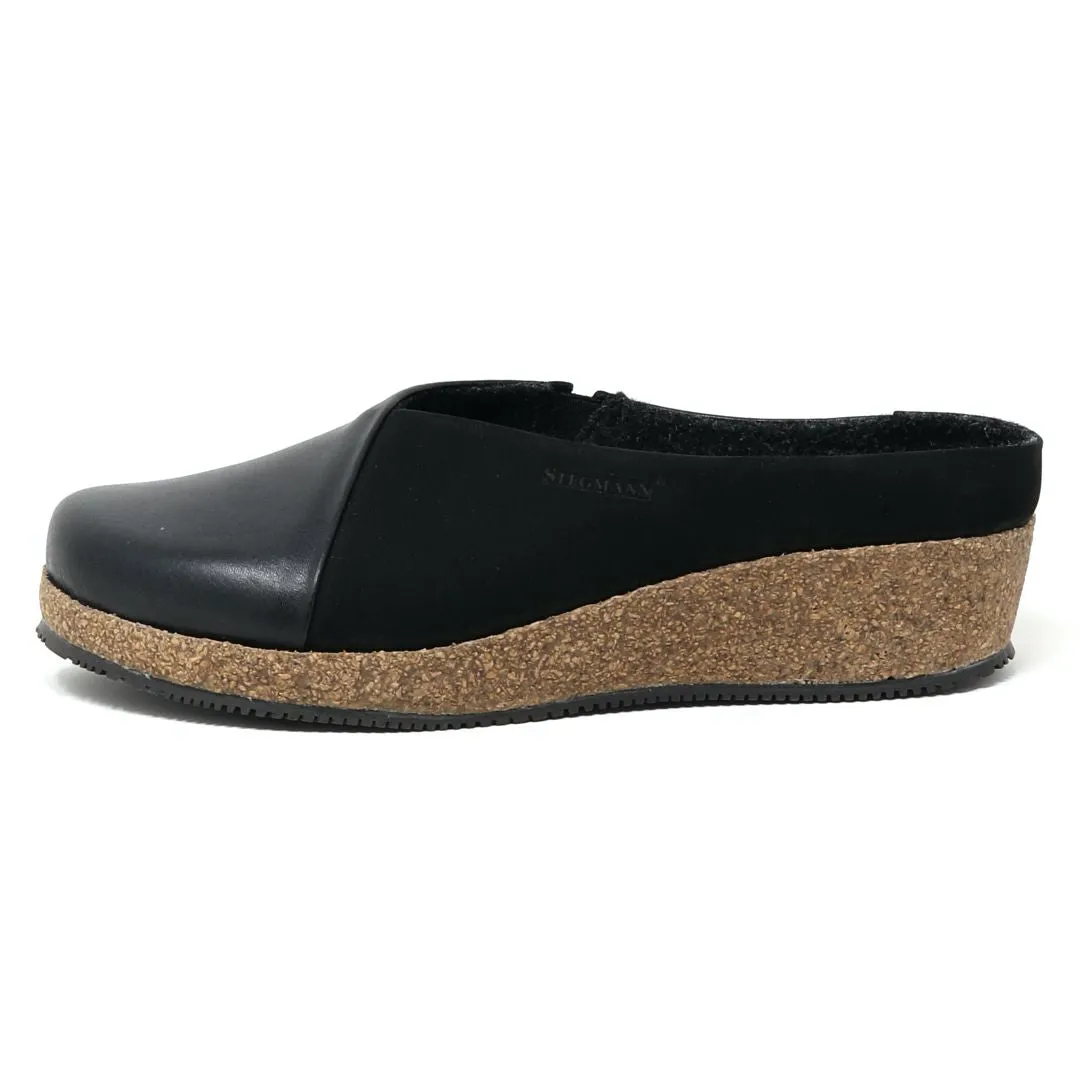 Women's 'Elsa' Wedge Mule in Leather & Nubuck