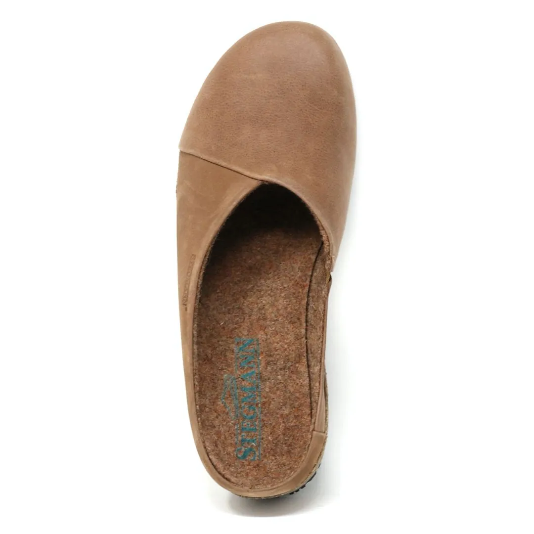 Women's 'Elsa' Wedge Mule in Leather & Nubuck