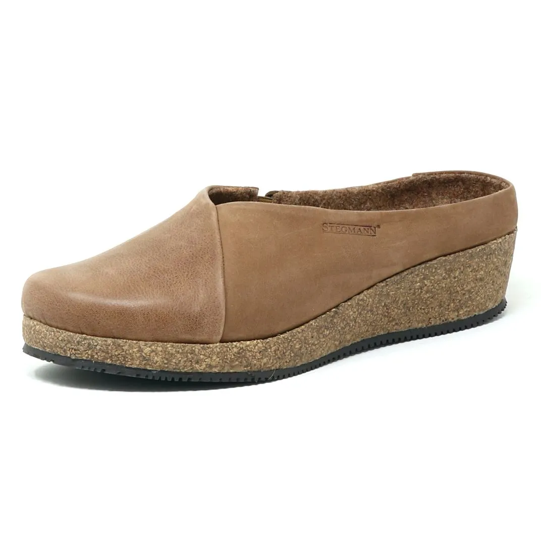 Women's 'Elsa' Wedge Mule in Leather & Nubuck