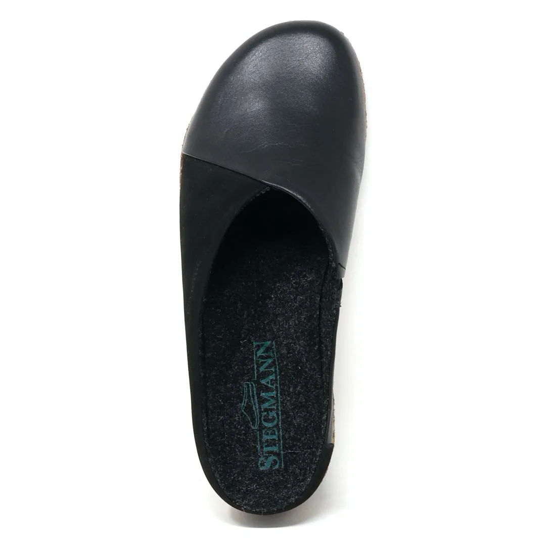 Women's 'Elsa' Wedge Mule in Leather & Nubuck