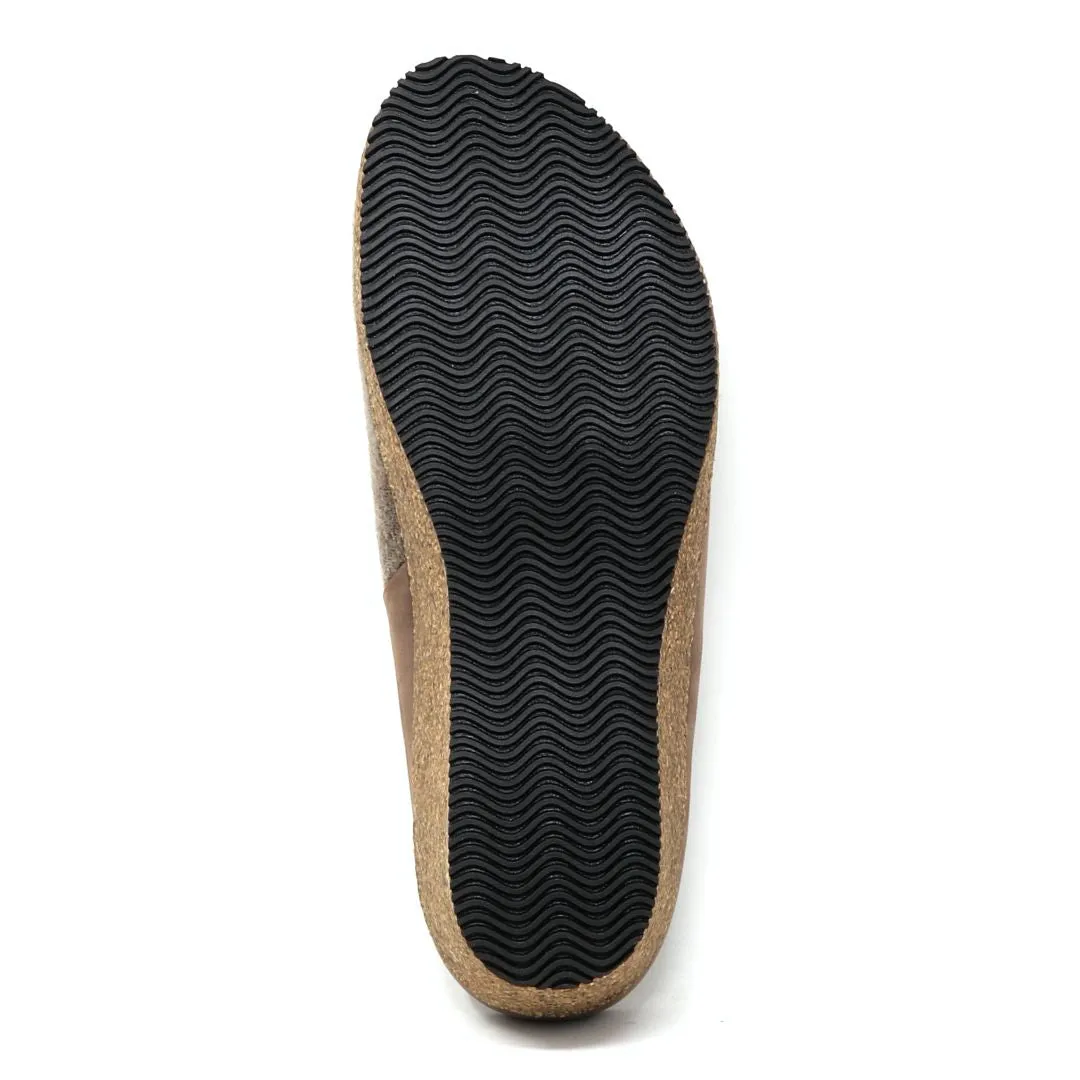 Women's 'Elsa' Wedge Mule in Leather & Nubuck