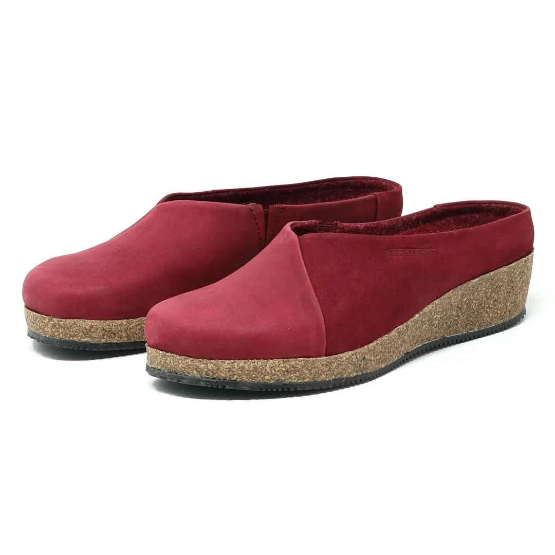 Women's 'Elsa' Wedge Mule in Leather & Nubuck
