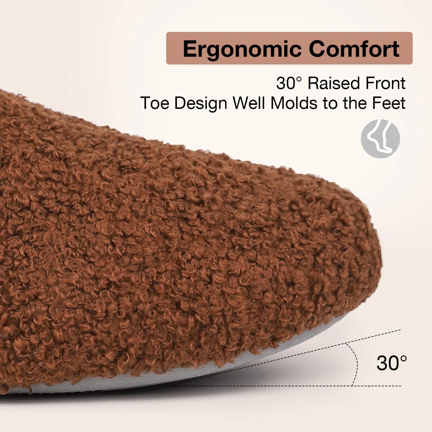 Women's Fuzzy Curly Fur House Shoes
