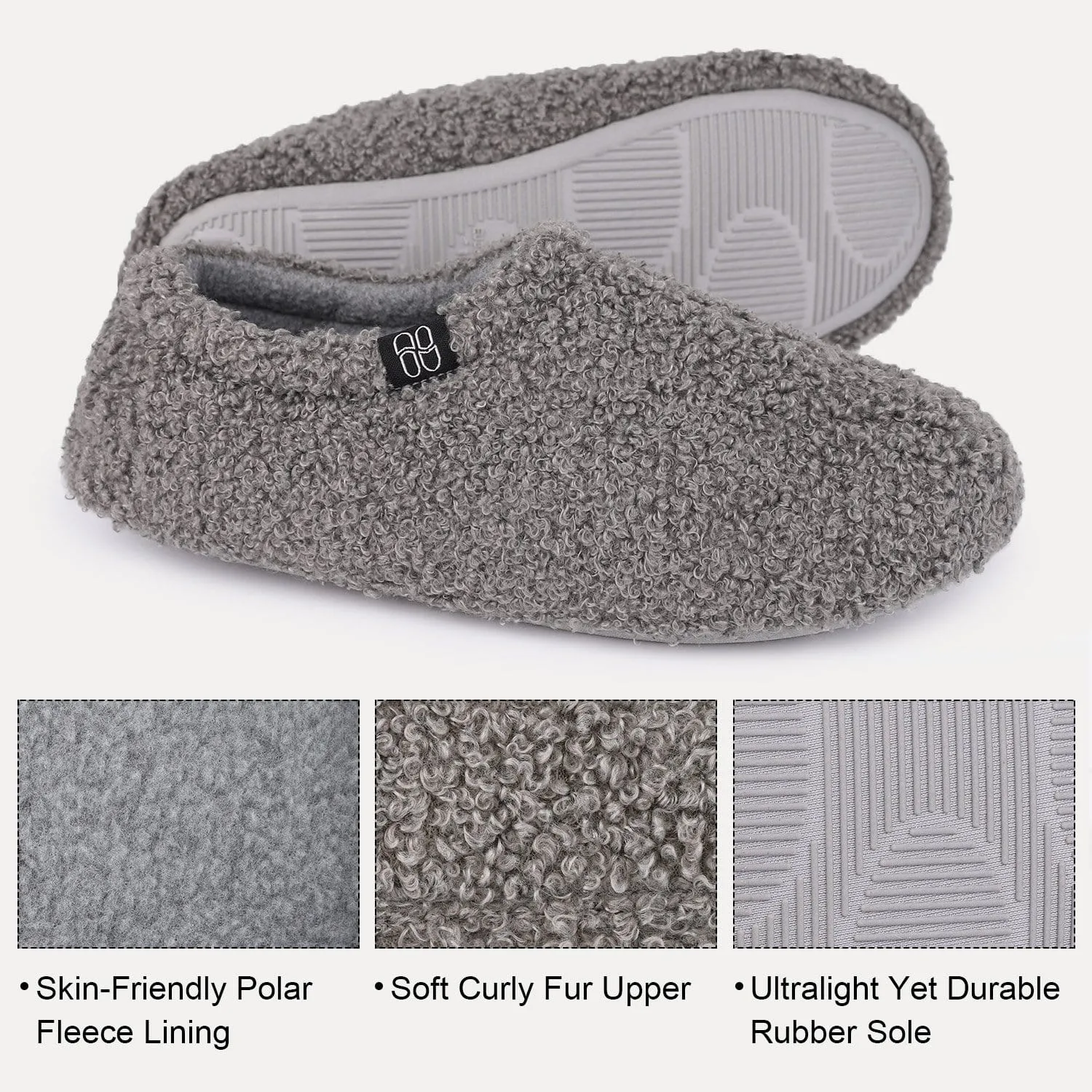 Women's Fuzzy Curly Fur House Shoes