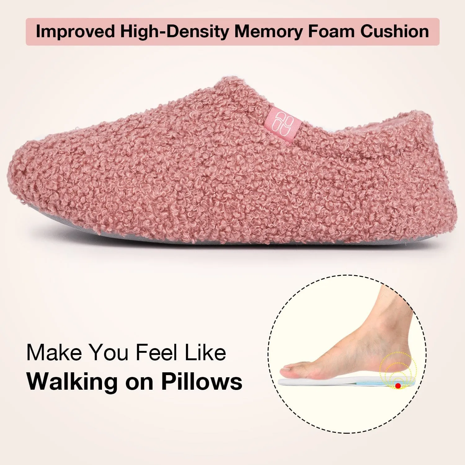 Women's Fuzzy Curly Fur House Shoes