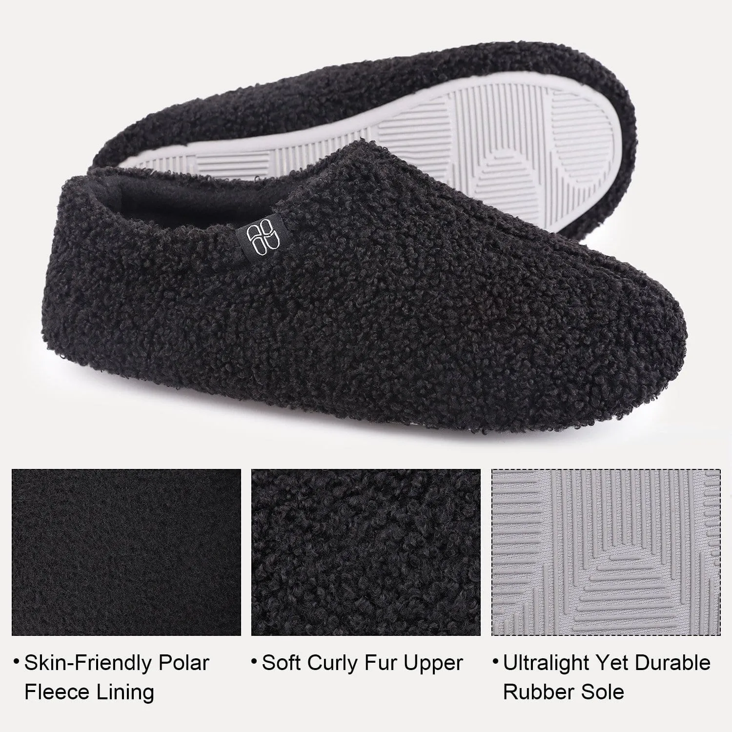 Women's Fuzzy Curly Fur House Shoes