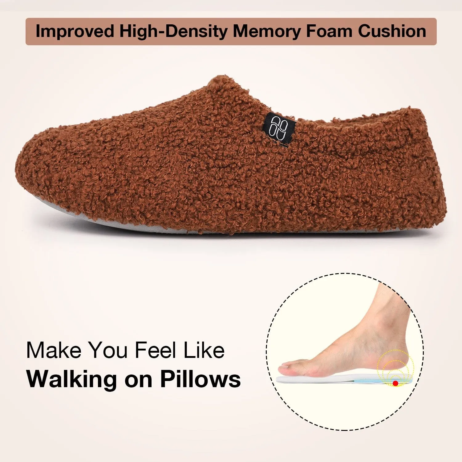 Women's Fuzzy Curly Fur House Shoes